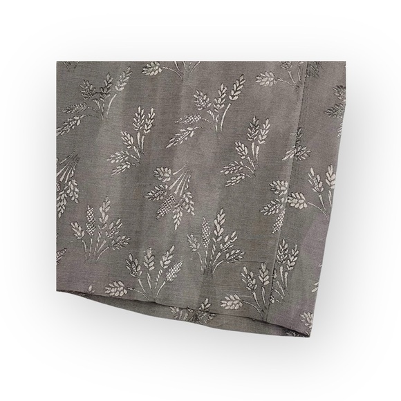 new Vince ⚘ Floral Embroidered Shimmery Silk Duponi Pant Pants ⚘ Gunmetal ⚘ Sml - Picture 12 of 16